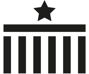 nu Berlin logo: Brandenburg Gate star