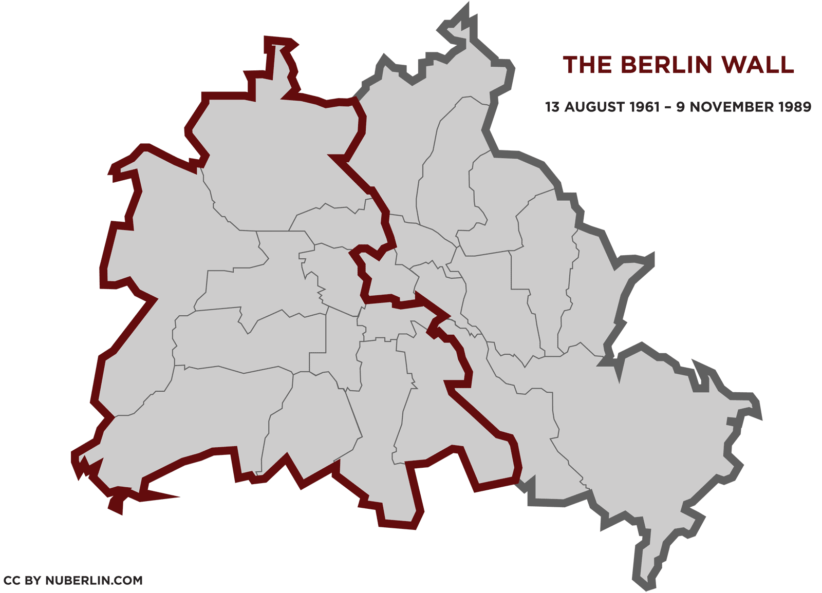 Berlin Wall History Map Berlin Wall Trail Map PZWK