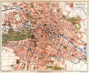 historical map of Berlin public transport tram grid