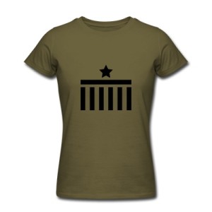 Berlin T-Shirt Brandenburg Gate Star Logo army black