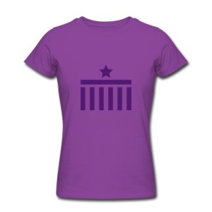 Berlin T-Shirt purple purple Brandenburg Gate Star Logo