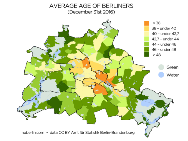 Berlin average age (map)
